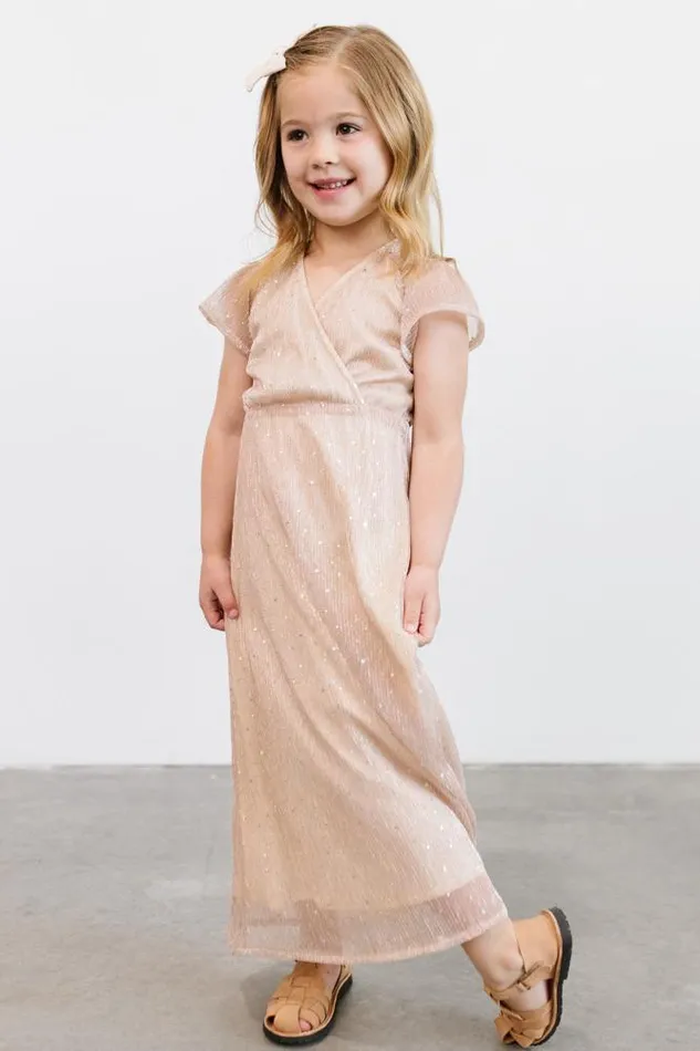 Baltic Born Embellished Sequin Women Toddler Grace Sparkle Gown Champagne