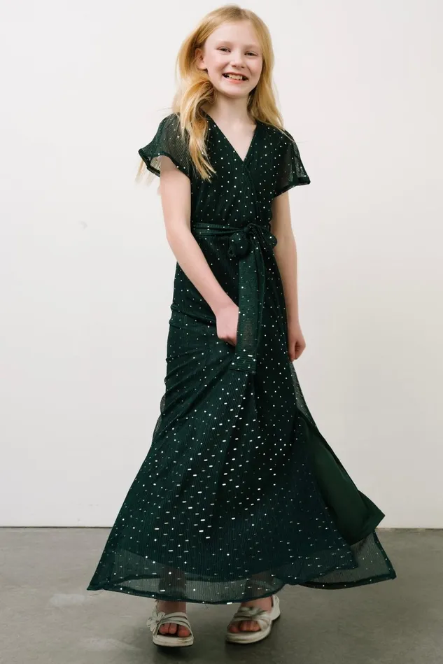 Baltic Born Flower Girl Women Youth Grace Sparkle Gown Emerald