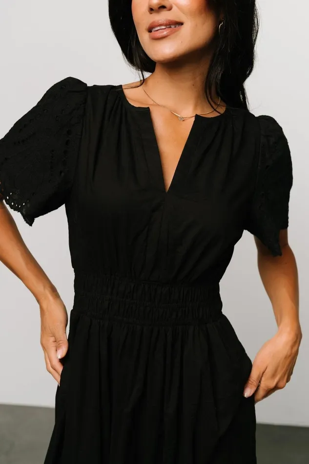 Baltic Born Maxi Dresses Women Annette Eyelet Maxi Dress Black Baltic Born Maxi Dresses Women Annette Eyelet Maxi Dress Black