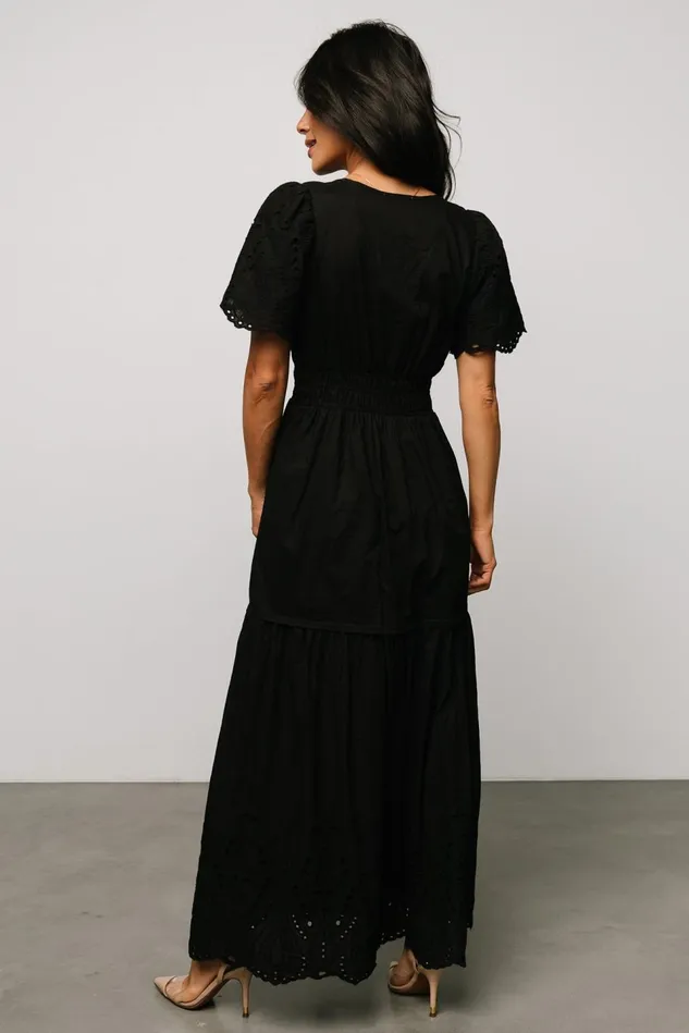 Baltic Born Maxi Dresses Women Annette Eyelet Maxi Dress Black Baltic Born Maxi Dresses Women Annette Eyelet Maxi Dress Black