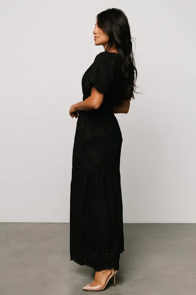Baltic Born Maxi Dresses Women Annette Eyelet Maxi Dress Black Baltic Born Maxi Dresses Women Annette Eyelet Maxi Dress Black