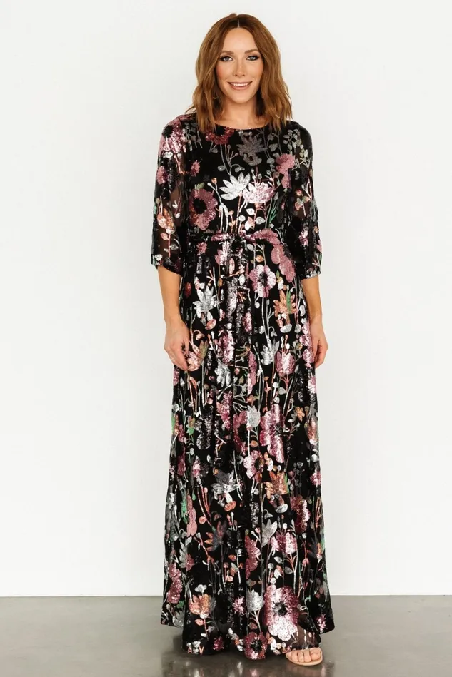 Baltic Born Maxi Dresses Women Destiny Sequin Maxi Dress Black Multi Baltic Born Maxi Dresses Women Destiny Sequin Maxi Dress Black Multi