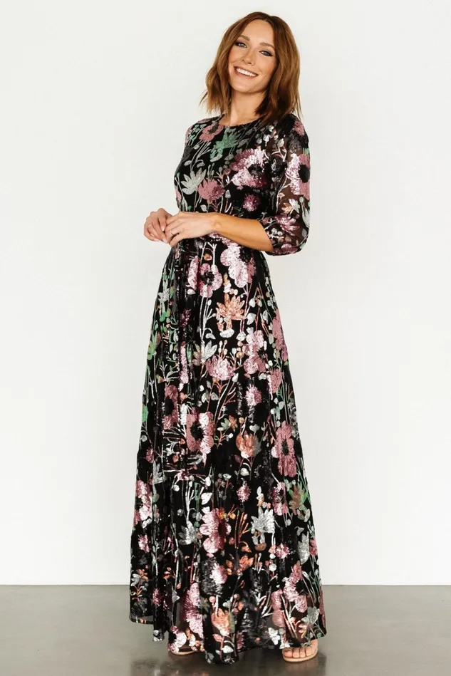 Baltic Born Maxi Dresses Women Destiny Sequin Maxi Dress Black Multi Baltic Born Maxi Dresses Women Destiny Sequin Maxi Dress Black Multi