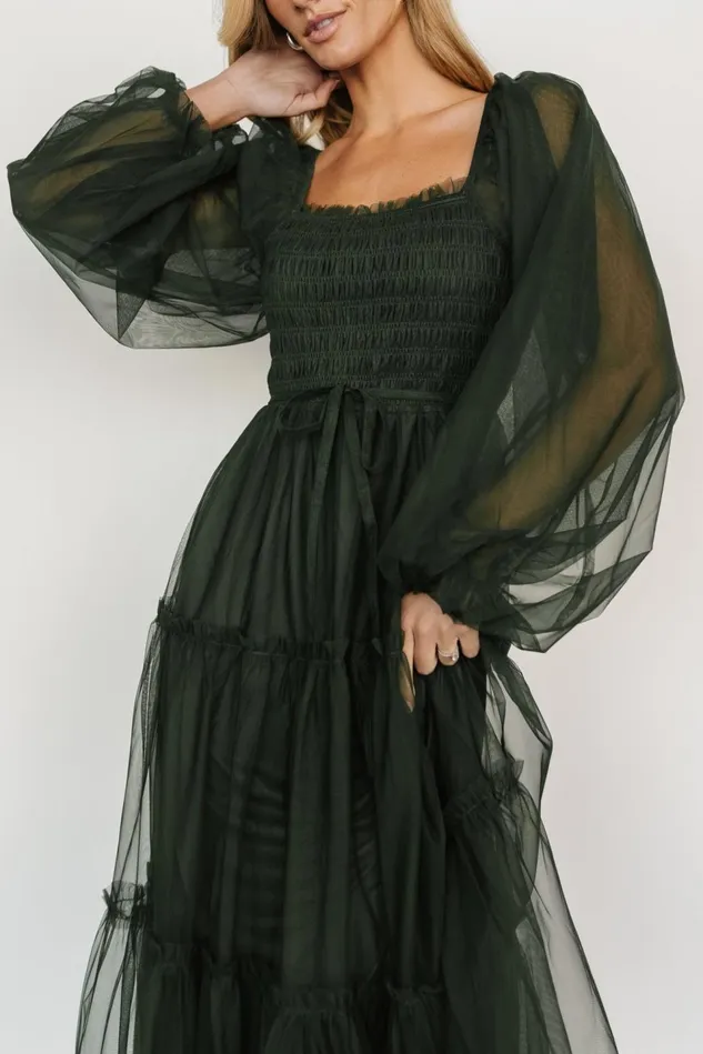 Baltic Born Maxi Dresses Women Katrina Tulle Maxi Dress Dark Green Baltic Born Maxi Dresses Women Katrina Tulle Maxi Dress Dark Green