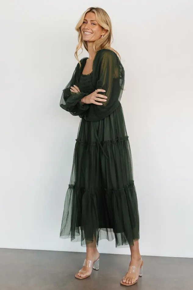 Baltic Born Maxi Dresses Women Katrina Tulle Maxi Dress Dark Green Baltic Born Maxi Dresses Women Katrina Tulle Maxi Dress Dark Green