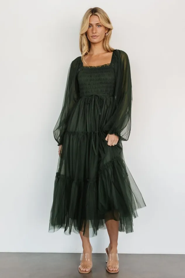 Baltic Born Maxi Dresses Women Katrina Tulle Maxi Dress Dark Green Baltic Born Maxi Dresses Women Katrina Tulle Maxi Dress Dark Green