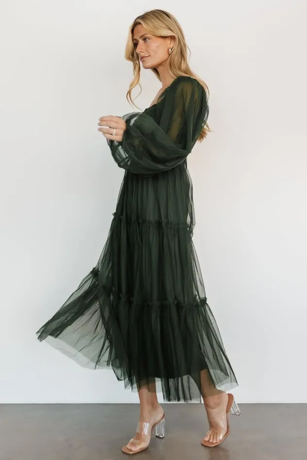 Baltic Born Maxi Dresses Women Katrina Tulle Maxi Dress Dark Green Baltic Born Maxi Dresses Women Katrina Tulle Maxi Dress Dark Green