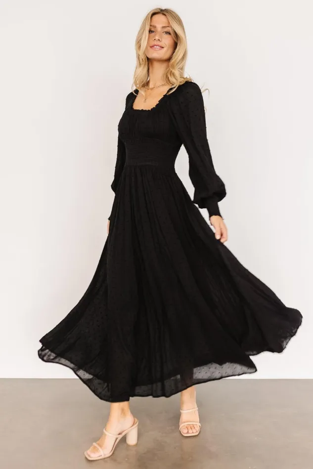 Baltic Born Maxi Dresses Women Renata Dot Maxi Dress Black Baltic Born Maxi Dresses Women Renata Dot Maxi Dress Black