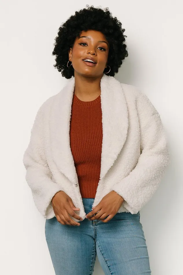 Baltic Born Outerwear Women Crest Sherpa Jacket Off White Baltic Born Outerwear Women Crest Sherpa Jacket Off White