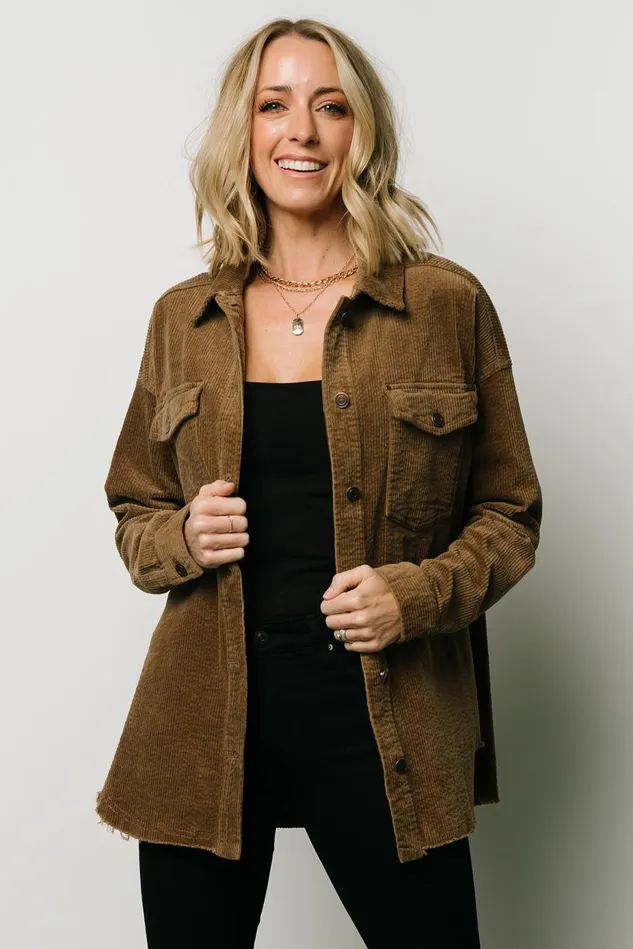 Baltic Born Outerwear Women Greeley Corduroy Jacket Coffee