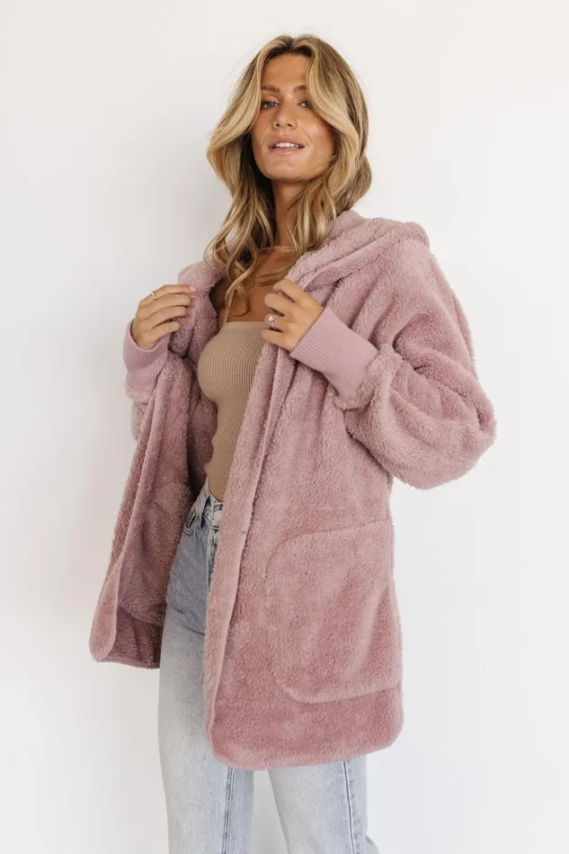 Baltic Born Outerwear Women Melrose Teddy Jacket Dusty Lilac