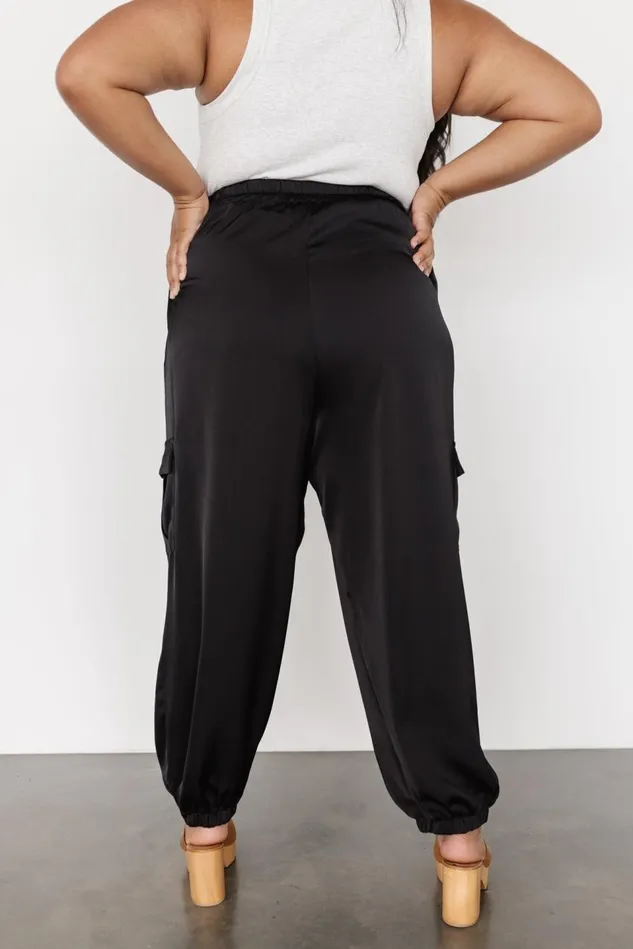 Baltic Born Pants Women William Satin Jogger Pants Black Baltic Born Pants Women William Satin Jogger Pants Black
