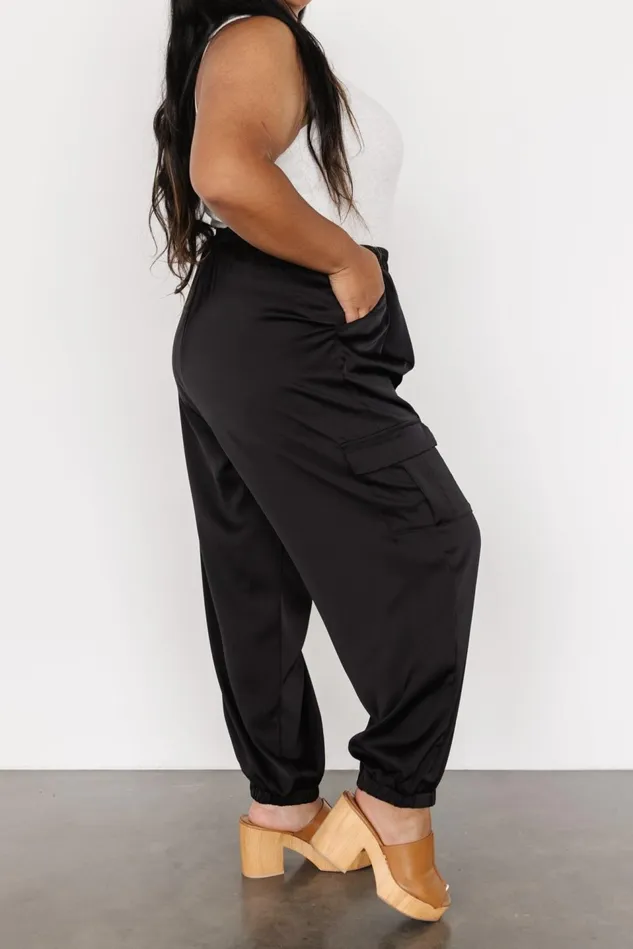 Baltic Born Pants Women William Satin Jogger Pants Black Baltic Born Pants Women William Satin Jogger Pants Black