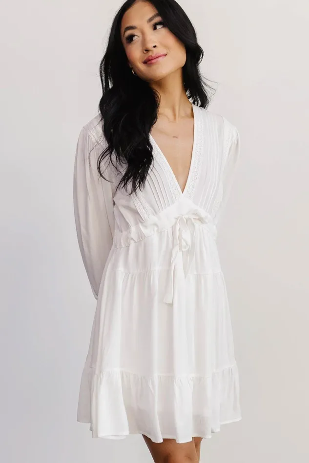 Baltic Born Short Dresses Women Amelia Boho Mini Dress Off White