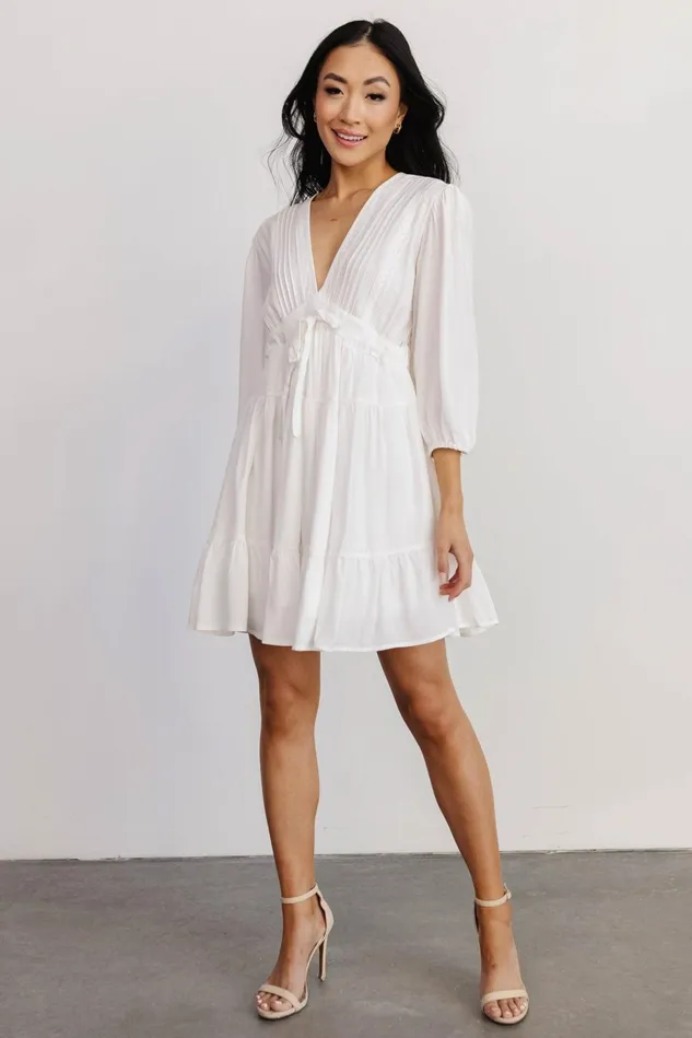 Baltic Born Short Dresses Women Amelia Boho Mini Dress Off White