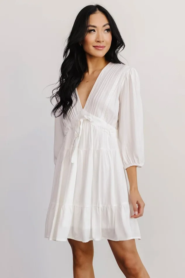Baltic Born Short Dresses Women Amelia Boho Mini Dress Off White