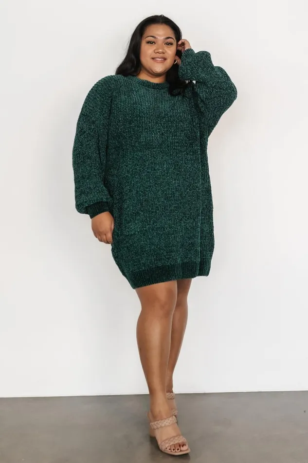 Baltic Born Short Dresses Women Christa Sweater Dress Emerald Baltic Born Short Dresses Women Christa Sweater Dress Emerald