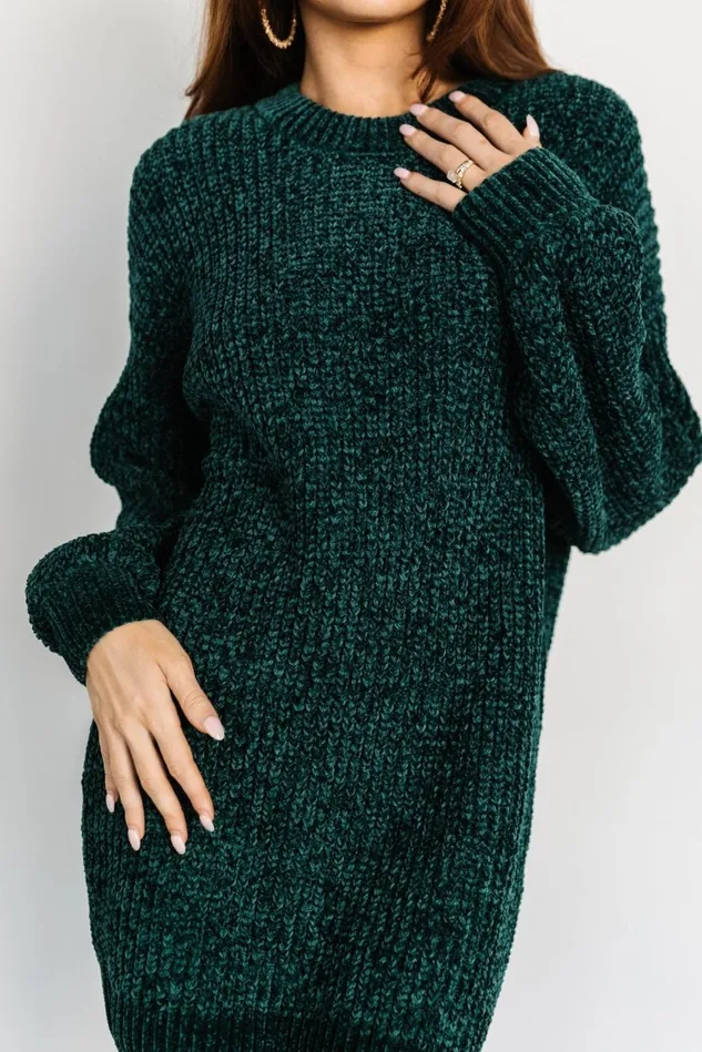 Baltic Born Short Dresses Women Christa Sweater Dress Emerald Baltic Born Short Dresses Women Christa Sweater Dress Emerald