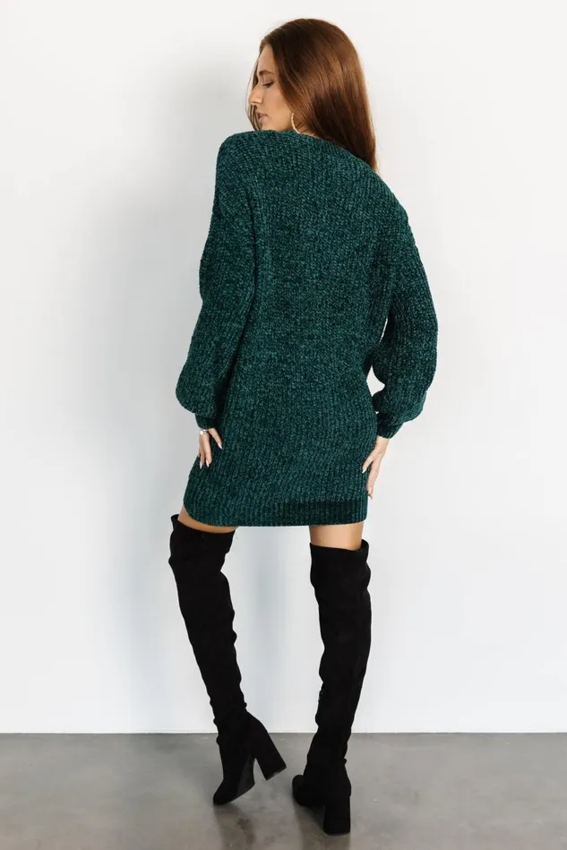 Baltic Born Short Dresses Women Christa Sweater Dress Emerald Baltic Born Short Dresses Women Christa Sweater Dress Emerald