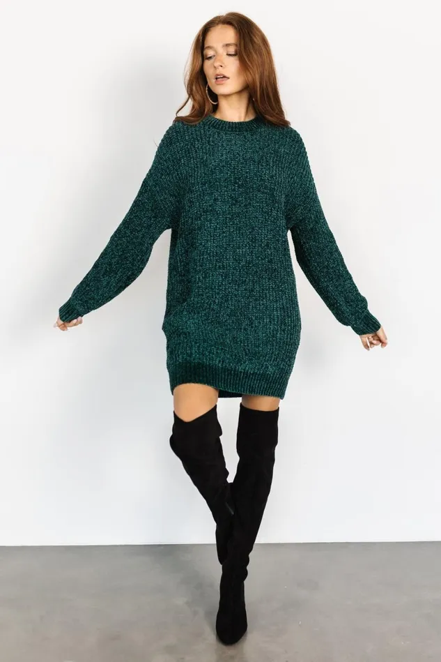 Baltic Born Short Dresses Women Christa Sweater Dress Emerald Baltic Born Short Dresses Women Christa Sweater Dress Emerald