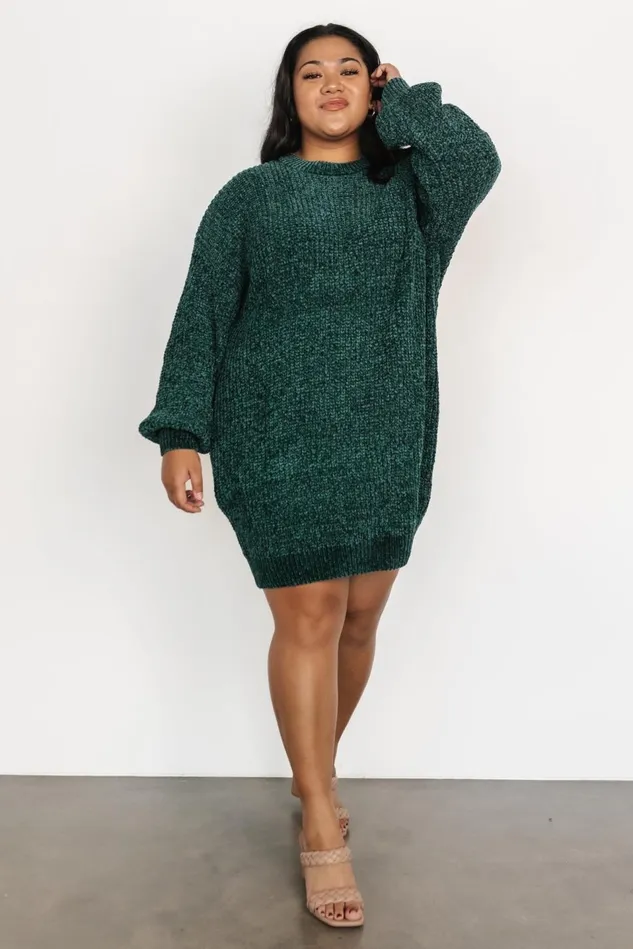 Baltic Born Short Dresses Women Christa Sweater Dress Emerald Baltic Born Short Dresses Women Christa Sweater Dress Emerald