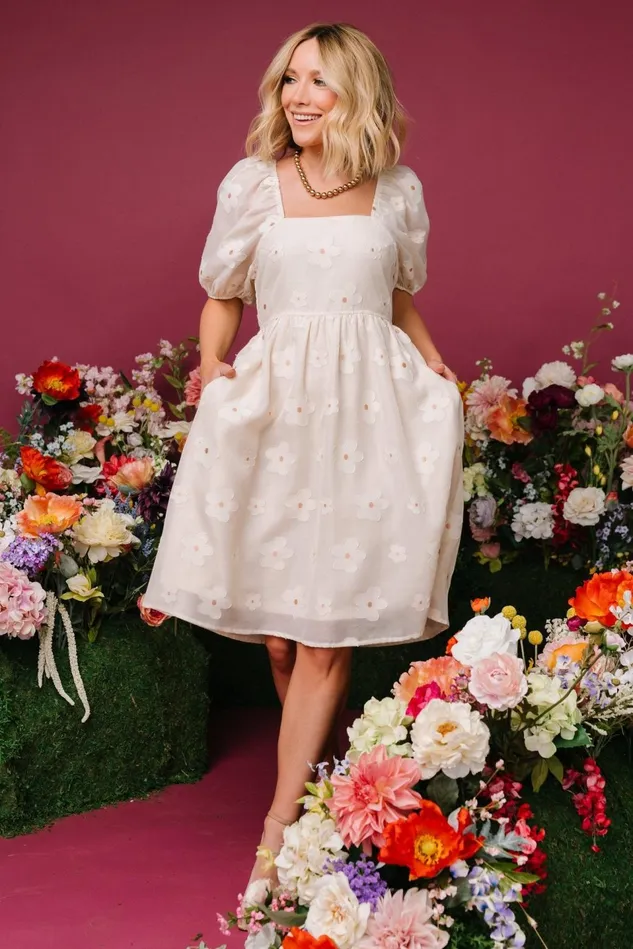 Baltic Born Short Dresses Women Daisy Short Dress Vintage Cream Floral Baltic Born Short Dresses Women Daisy Short Dress Vintage Cream Floral