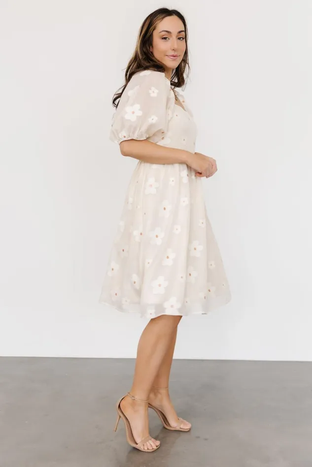 Baltic Born Short Dresses Women Daisy Short Dress Vintage Cream Floral Baltic Born Short Dresses Women Daisy Short Dress Vintage Cream Floral