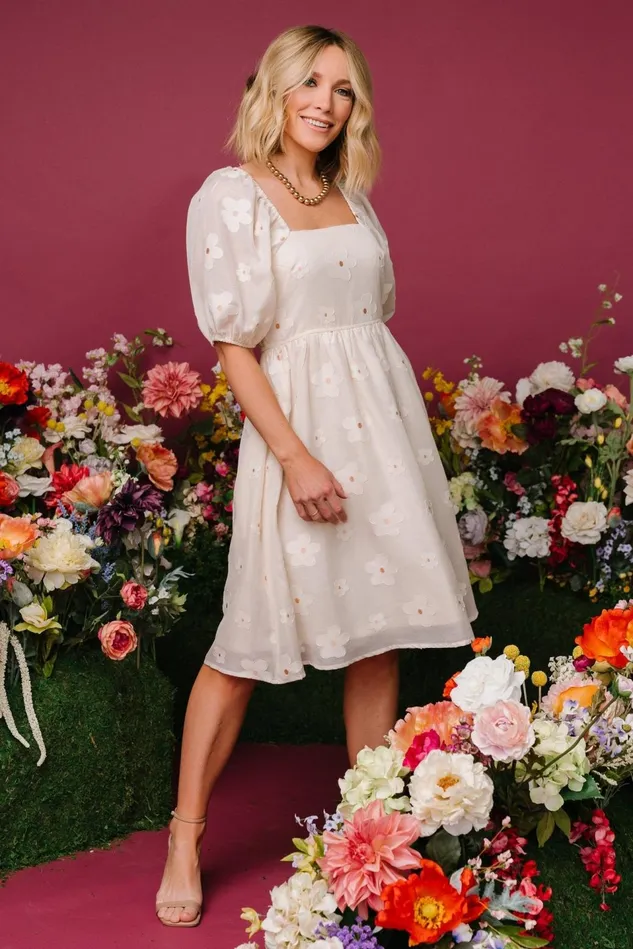 Baltic Born Short Dresses Women Daisy Short Dress Vintage Cream Floral Baltic Born Short Dresses Women Daisy Short Dress Vintage Cream Floral