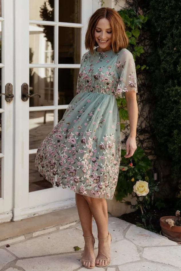 Baltic Born Short Dresses Women Duchess Tulle Dress Sage Garden Baltic Born Short Dresses Women Duchess Tulle Dress Sage Garden