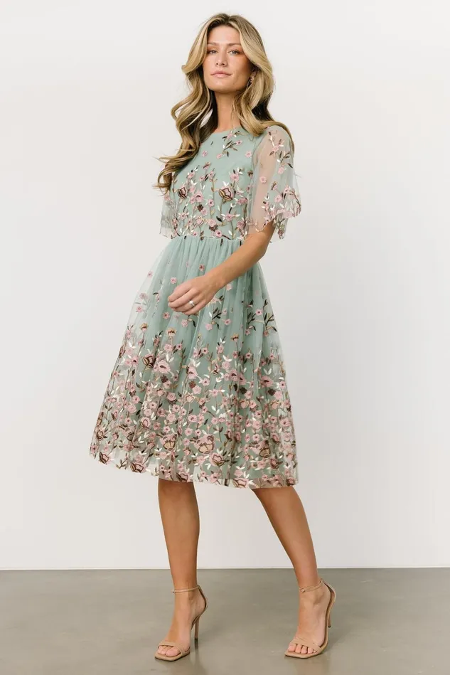 Baltic Born Short Dresses Women Duchess Tulle Dress Sage Garden Baltic Born Short Dresses Women Duchess Tulle Dress Sage Garden