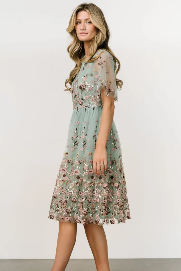 Baltic Born Short Dresses Women Duchess Tulle Dress Sage Garden Baltic Born Short Dresses Women Duchess Tulle Dress Sage Garden