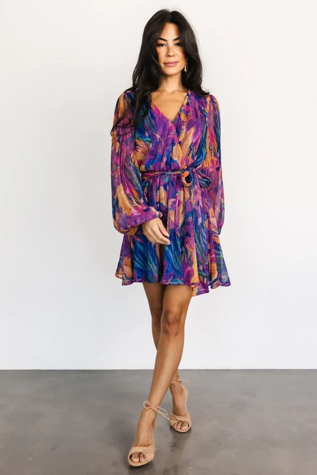 Baltic Born Short Dresses Women Rev Mini Dress Blue Multi