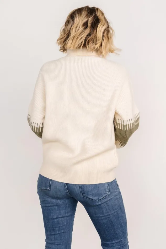 Baltic Born Sweaters Women Antonov Turtle Neck Sweater Sage Cream Baltic Born Sweaters Women Antonov Turtle Neck Sweater Sage Cream