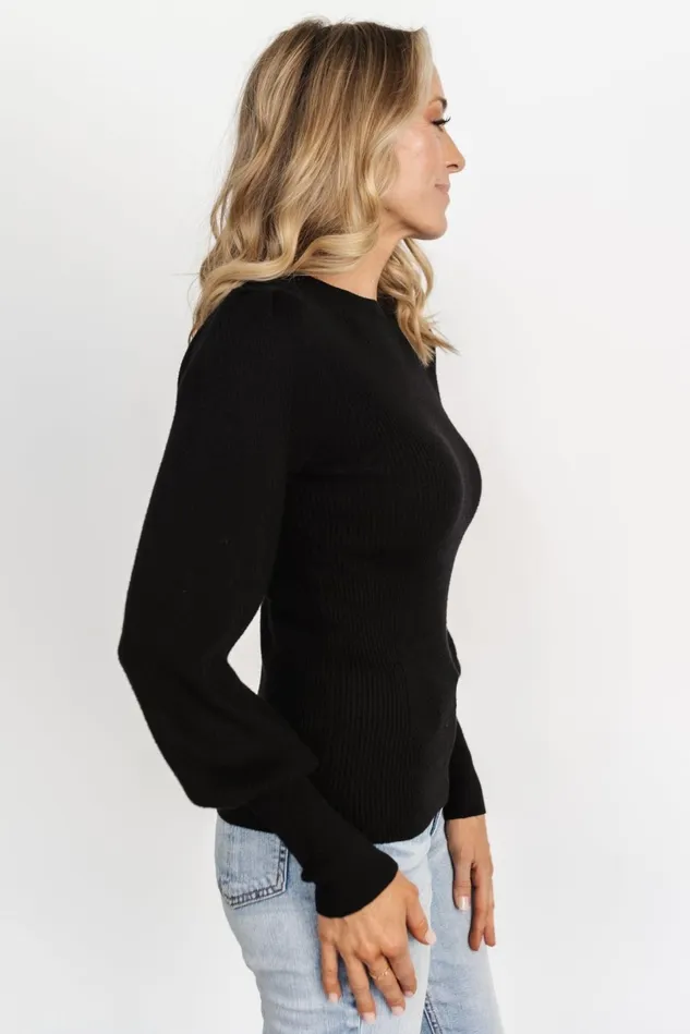 Baltic Born Sweaters Women Lilou Rib Knit Sweater Black Baltic Born Sweaters Women Lilou Rib Knit Sweater Black