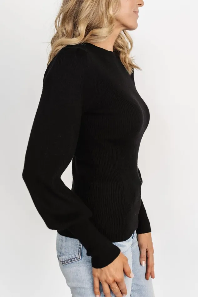 Baltic Born Sweaters Women Lilou Rib Knit Sweater Black Baltic Born Sweaters Women Lilou Rib Knit Sweater Black