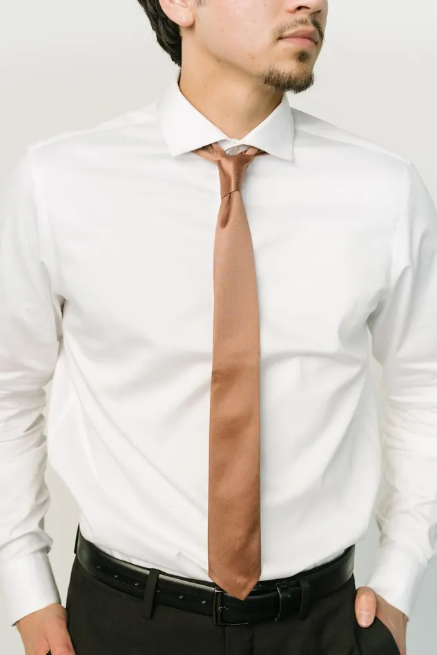 Baltic Born Ties Women Classic Satin Tie Bronze