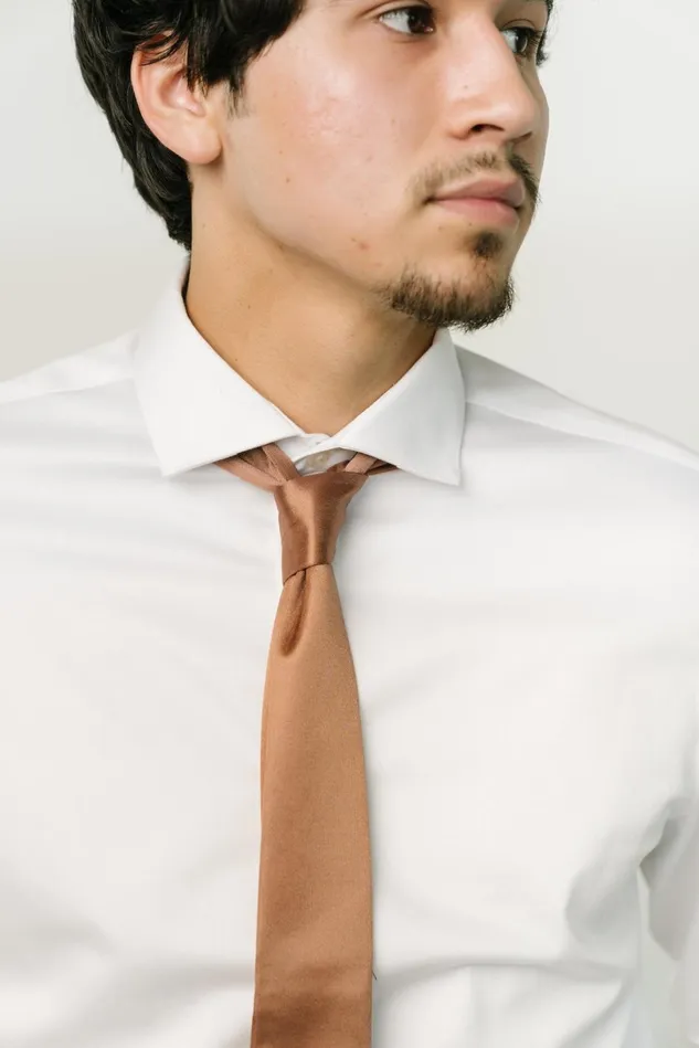 Baltic Born Ties Women Classic Satin Tie Bronze