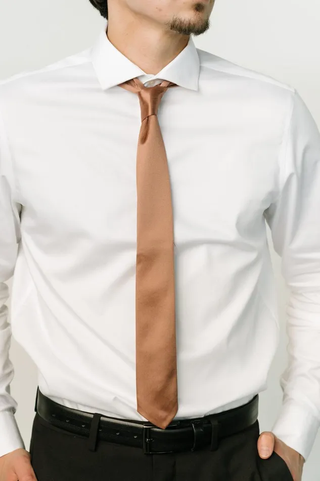Baltic Born Ties Women Classic Satin Tie Bronze