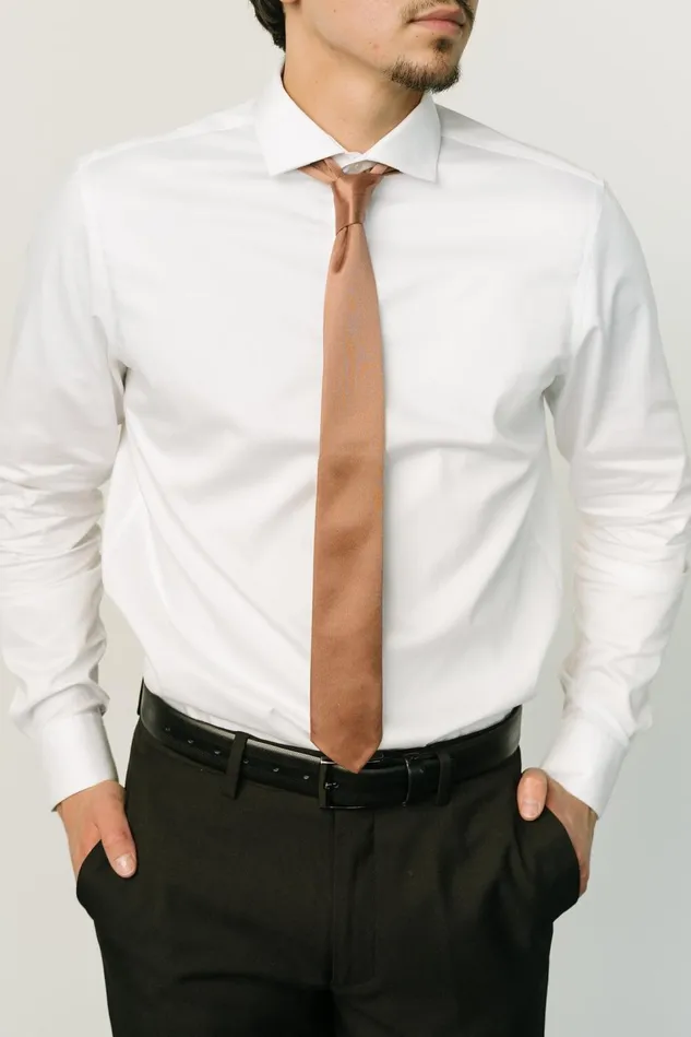 Baltic Born Ties Women Classic Satin Tie Bronze