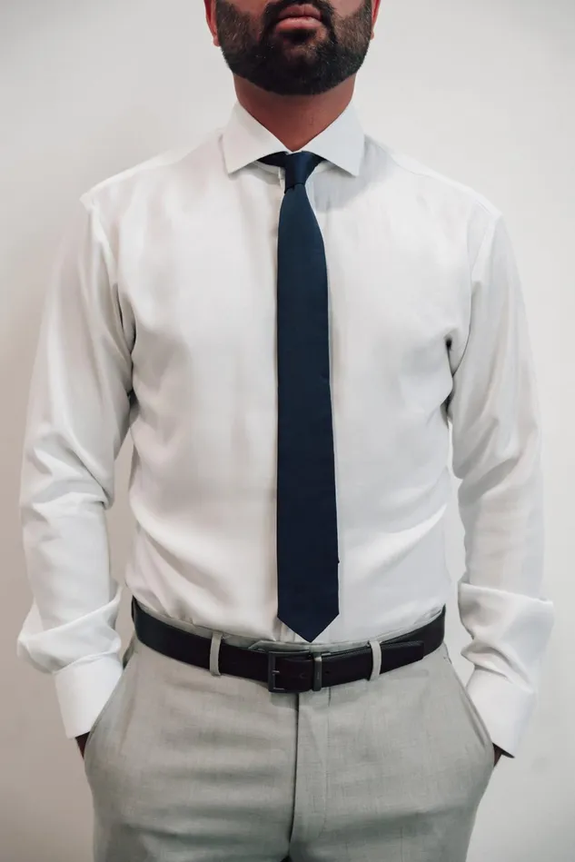 Baltic Born Ties Women Classic Satin Tie Navy