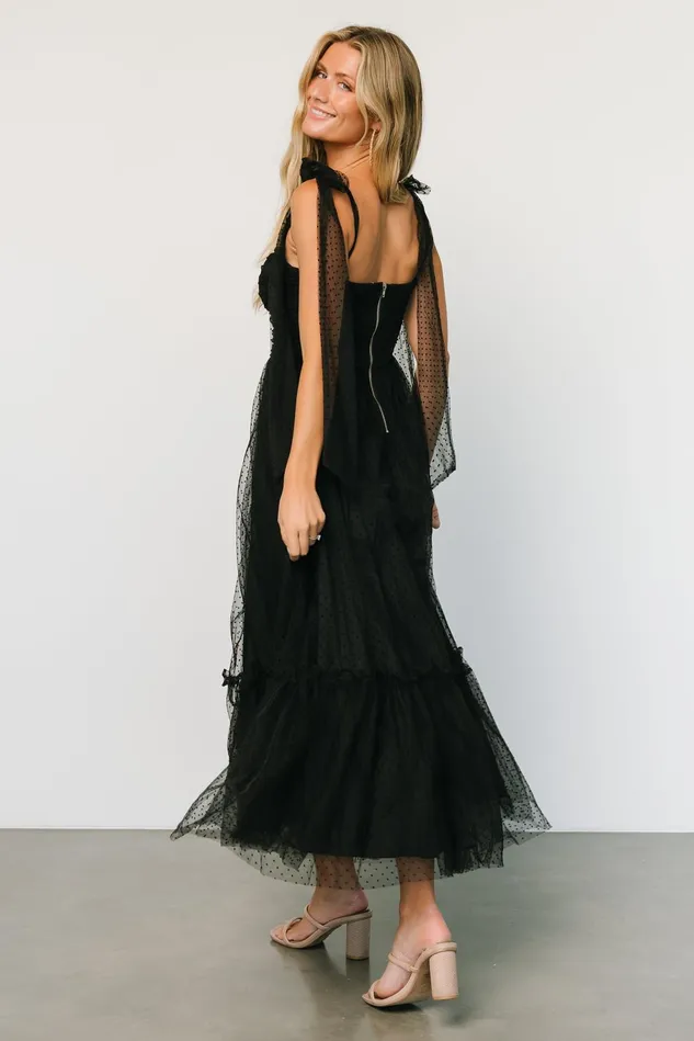 Baltic Born Tulle Styles Women Mavani Swiss Dot Tulle Maxi Dress Black Baltic Born Tulle Styles Women Mavani Swiss Dot Tulle Maxi Dress Black