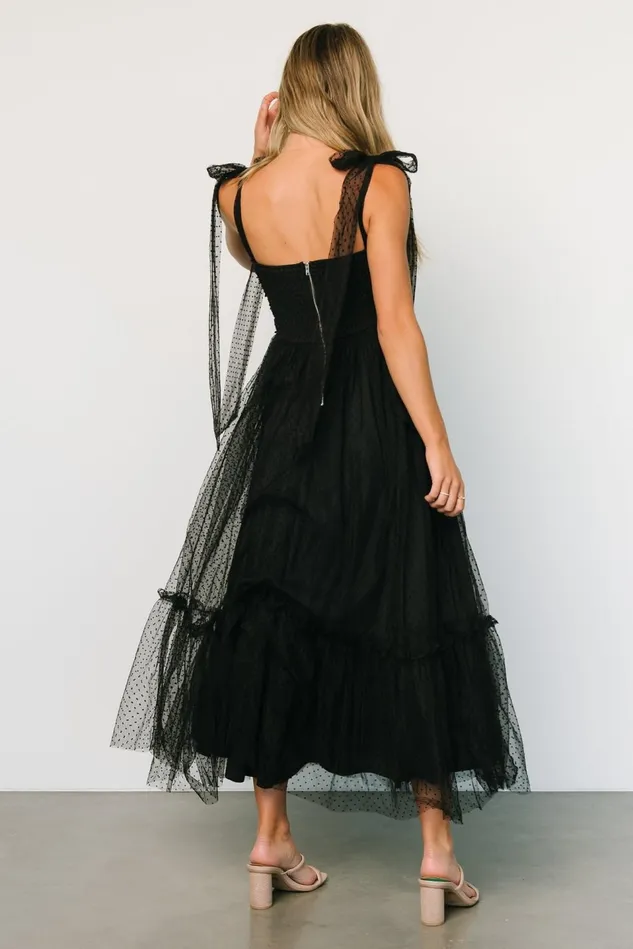 Baltic Born Tulle Styles Women Mavani Swiss Dot Tulle Maxi Dress Black Baltic Born Tulle Styles Women Mavani Swiss Dot Tulle Maxi Dress Black