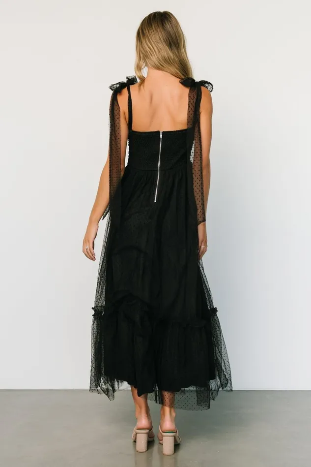 Baltic Born Tulle Styles Women Mavani Swiss Dot Tulle Maxi Dress Black Baltic Born Tulle Styles Women Mavani Swiss Dot Tulle Maxi Dress Black