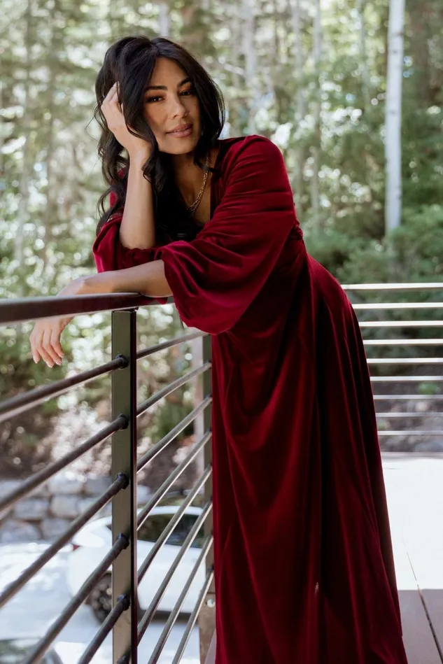 Baltic Born Wedding Guest Women Adelita Velvet Maxi Dress Merlot Baltic Born Wedding Guest Women Adelita Velvet Maxi Dress Merlot