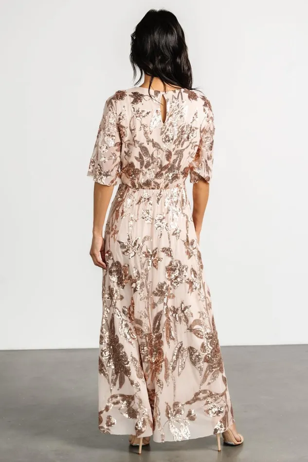 Baltic Born Wedding Guest Women Lucy Sequin Dress Rose Gold Baltic Born Wedding Guest Women Lucy Sequin Dress Rose Gold