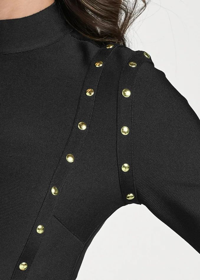 BANDAGE STUDDED DRESS Black Women VENUS Party Dresses