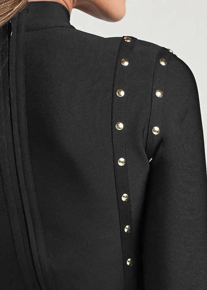 BANDAGE STUDDED DRESS Black Women VENUS Party Dresses