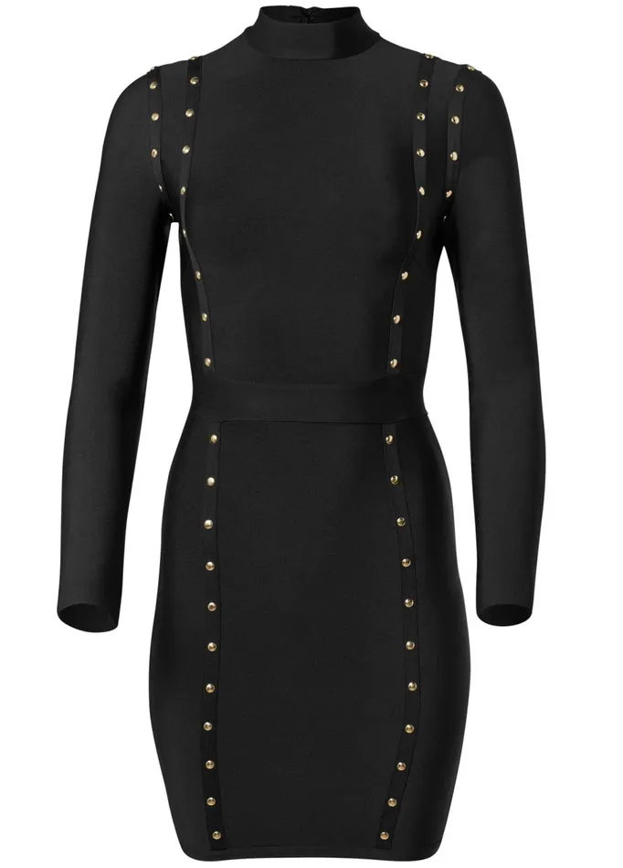 BANDAGE STUDDED DRESS Black Women VENUS Party Dresses