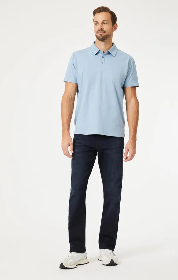 Basic Polo Shirt In Faded Denim Men Mavi Jeans TShirts Basic Polo Shirt In Faded Denim Men Mavi Jeans TShirts