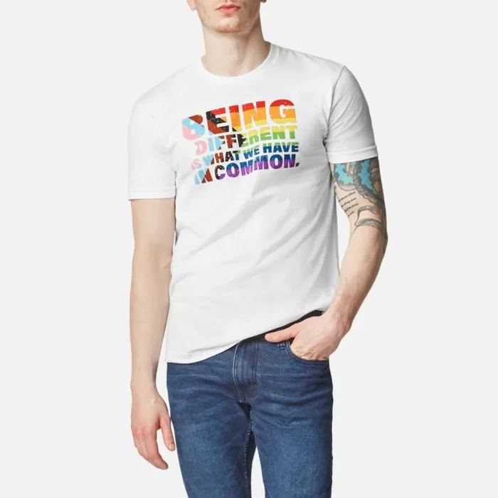 Being Different Pride Tee White Men Kenneth Cole TShirts Polos